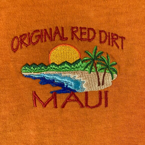 Womens Gildan Red Dirt Maui Tee Shirt Short Sleeve Orange S Cotton‎ NWT - Picture 3 of 9